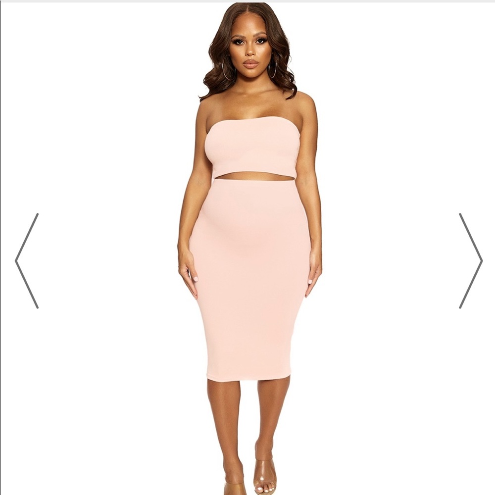 Naked Wardrobe ‘Baby Mama’ Tube Top Skirt Set